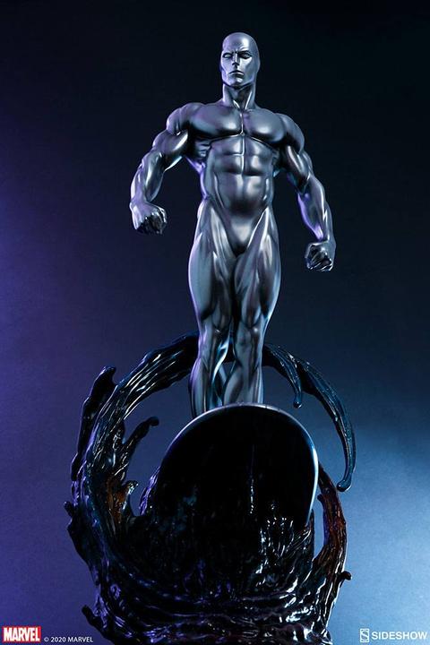 Actual product image Sideshow Marvel statuette Silver Surfer 65 cm