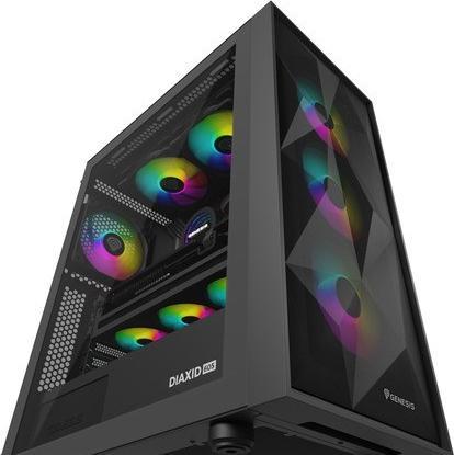 Image du produit Genesis Obudowa Diaxid 605 ARGB czarna (NPC-2172) (ATX, mATX, Mini-ATX)