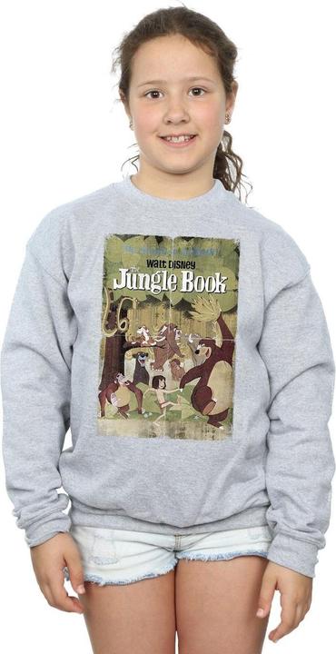 Actual product image Disney Girls The Jungle Book Retro Poster Sweatshirt (152, 158)