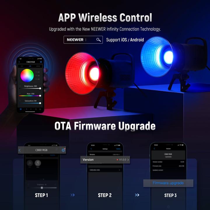 Produktbild Neewer CB60 RGB LED Video Light With App Control (Videoleuchte)