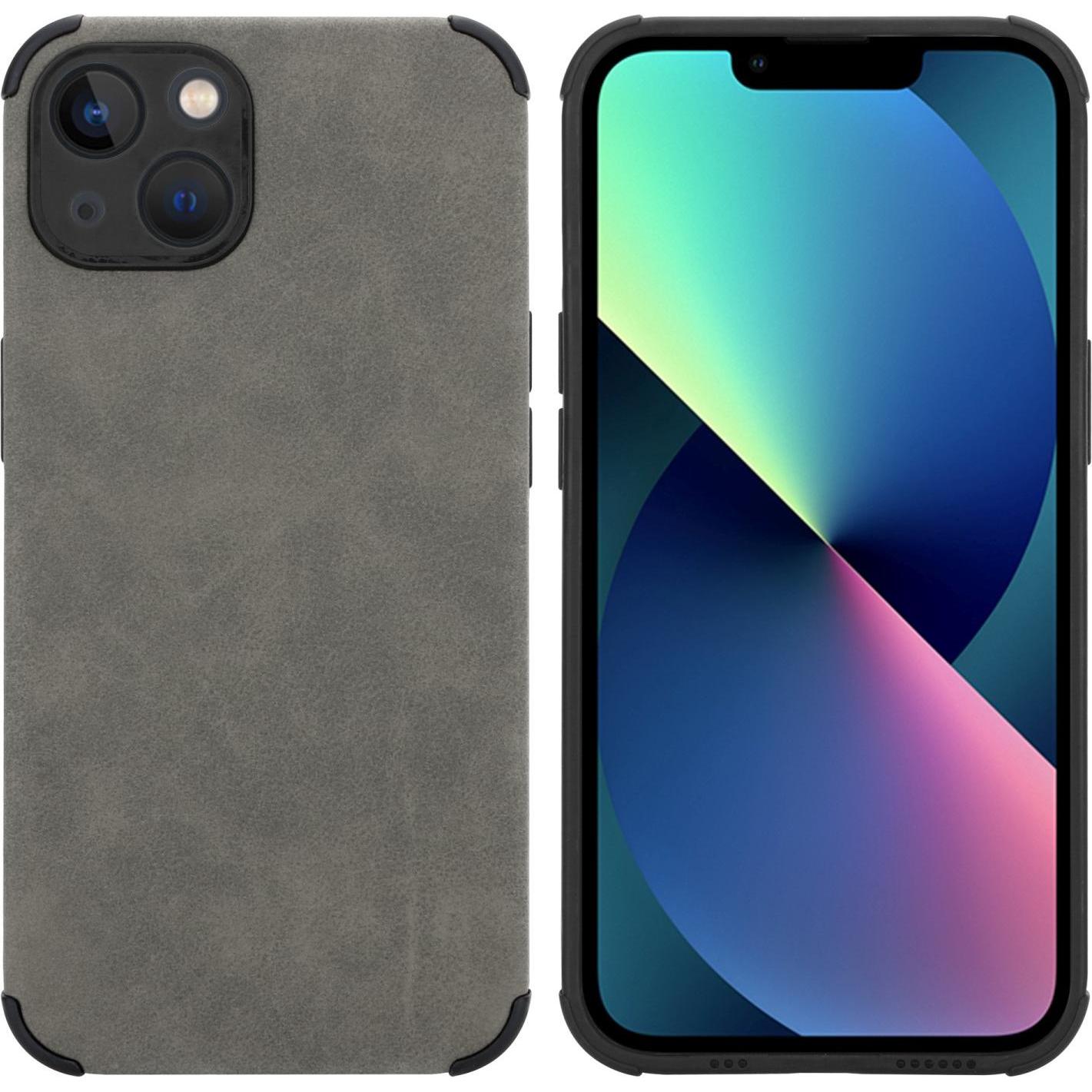 Thumbnail - Cadorabo Hülle für Apple iPhone 13 im TPU Matt Leder LM161 Style (Apple iPhone 13), Smartphone Hülle, Grau