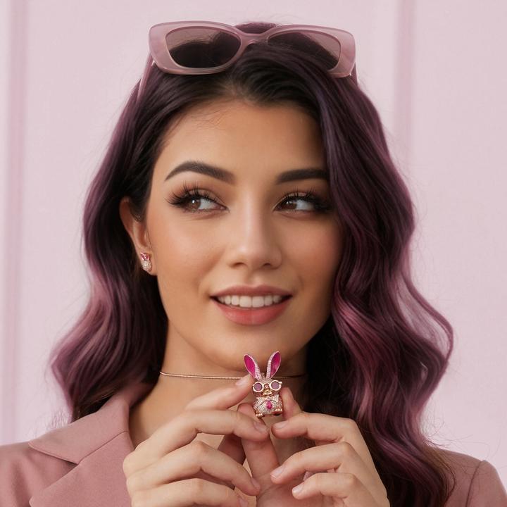 Actual product image Seinerzeit Ms. Roxy bunny pendant (Silver 925, Enamel)