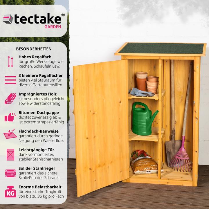 Produktbild tectake Gartenschrank mit Flachdach