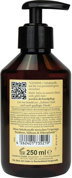 Actual product image Jean & Len Neroli and jasmine (Liquid soap, 250 ml)