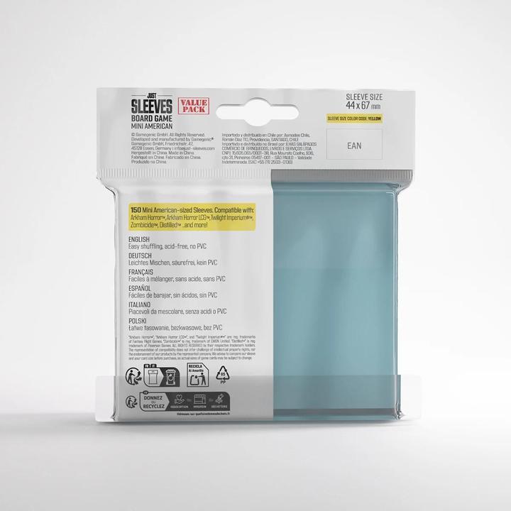 Immagine prodotto Gamegenic GGX10025 - Just Sleeves - Mini American Value Pack (150) (Einzelpack)
