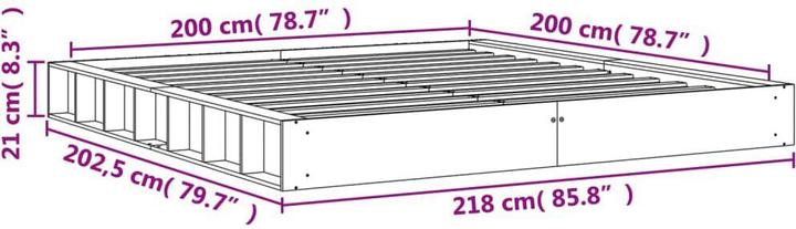 Image du produit vidaXL Bettgestell (200 x 200 cm)