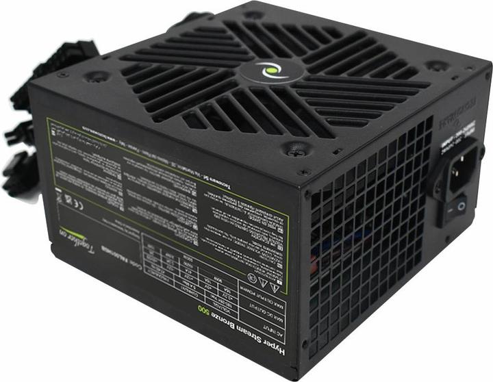 Productafbeelding Tecnoware ATX Hyper Stream Bronze 500W Voeding voor PC, 4,7 Inch Stille Ventilator, 1 Conector 20+4 pool (500 W)
