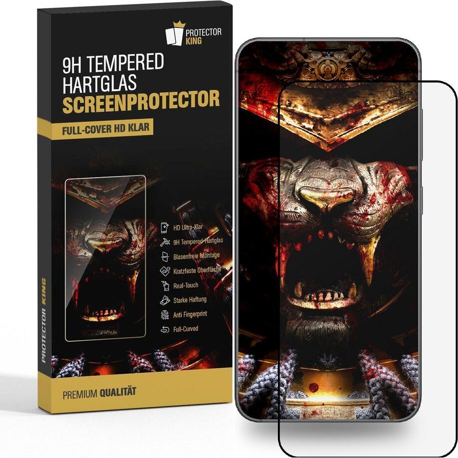 Thumbnail - Protectorking 4x echtes Tempered 9H Panzerhartglas 3D KLAR (4 Stück, Samsung Galaxy S22), Smartphone Schutzfolie