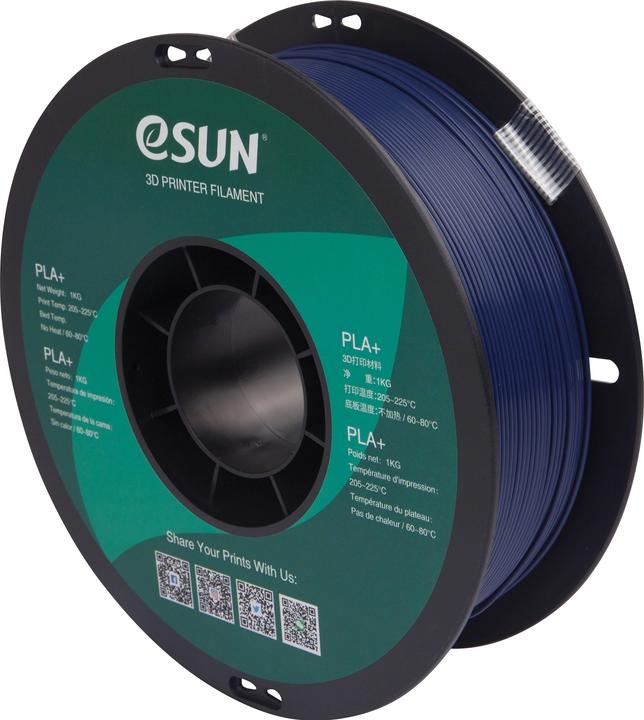 Immagine prodotto eSUN Filamento 3D PLA+ 1,75 mm blu scuro da 1 kg (PLA+, 1.75 mm, 1000 g, Blu)