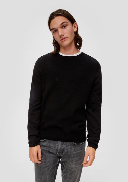 Produktbild s.Oliver Strickpullover Strickpullover mit Musterstruktur (XS)