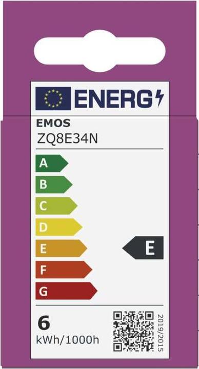 Etichetta energetica Emos LED Lampe Classic MR16 Weiss/ GU10 / 5,8 W (75 W) / 565lm / KaltWeiss (GU10, 565 lm, 1x)