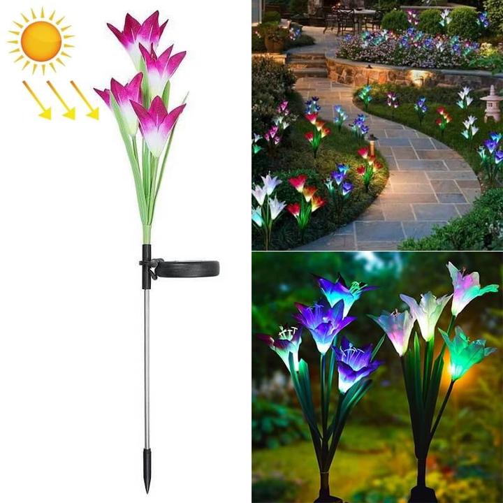 Produktbild Cover-Discount Solar LED Gartenstecker Lilie violett (IP55)