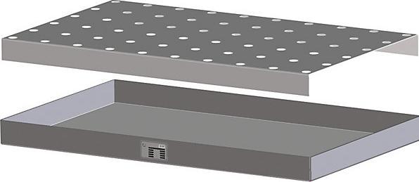 Actual product image eurokraft pro Stainless steel small container sump, with certification, 60 l, LxWxH 1850 x 600