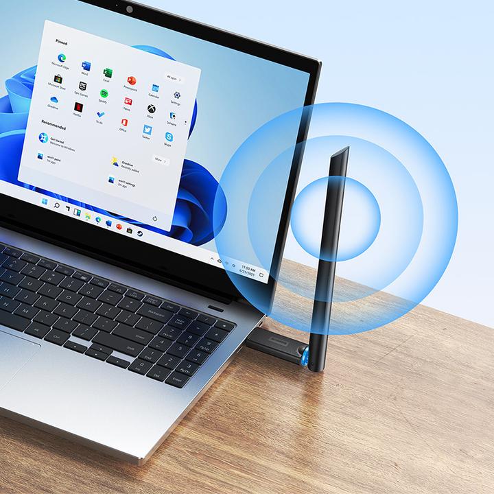 Actual product image Baseus Adapter WiFi FastJoy 300Mbps (czarny) (USB)