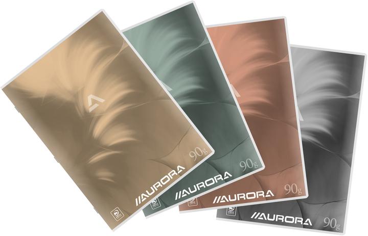 Actual product image Aurora Notebooks, squared 10 mm with blue border (A4, Checked)
