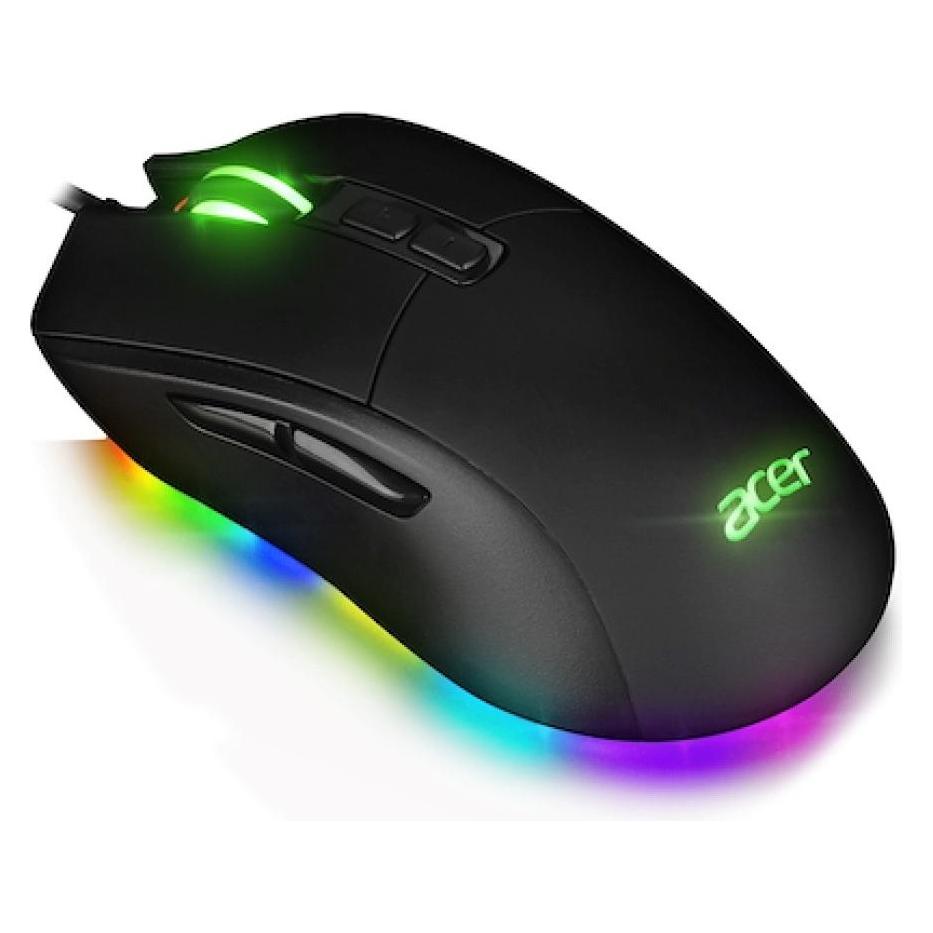 Acer MOUSE USB GAMING STARLIGHT-GM1 000 7TASTI 10000DPI 100IPS 10LED (Kabelgebunden), Maus, Schwarz