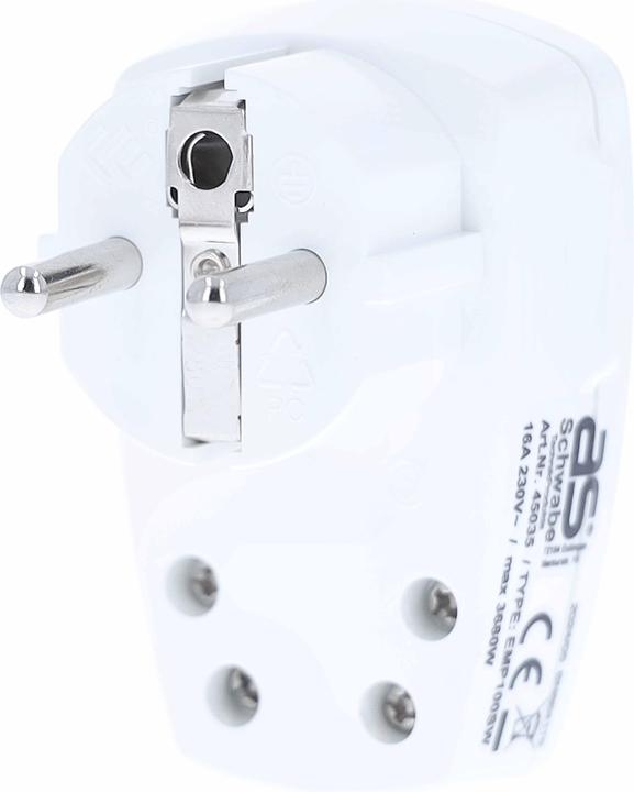 Actual product image As - Schwabe Earthing contact angled plug Switch (CEE 7/7)