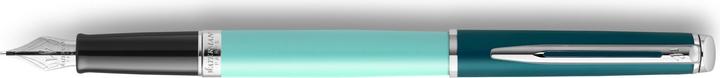 Actual product image Waterman Fountain Pen Hemisphere Colour Blocking Green C.C. F blue gift box (Silver, Green, 1 x)