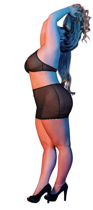 Produktbild Magic Silk Polka Dot Mesh Halter & Skirt Set (XXL)