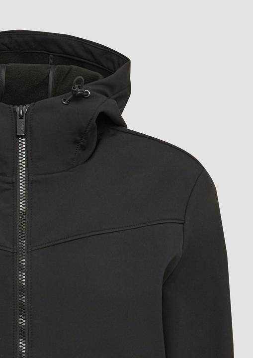 Produktbild s.Oliver Outdoor-Jacke Softshelljacke mit Kapuze und Rippbündchen (S)