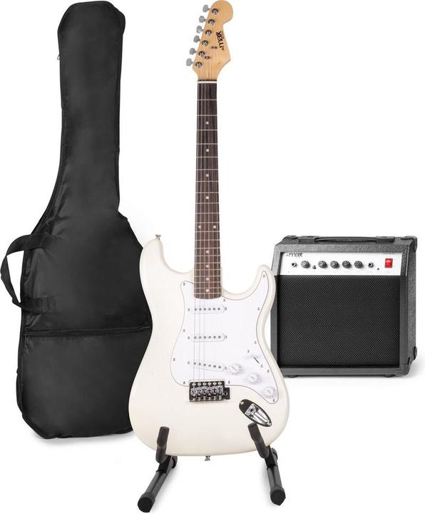 Max E -Gitarre mit Gitarrenverstärker - Gigkit - Perfekt für Anfänger - inkl. (E-Gitarre, Ahorn)
