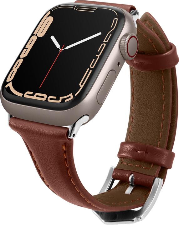 Immagine prodotto Spigen Kajuk Cinturino in pelle per Apple Watch 4/5/6/7/8 / SE 40/41 mm marrone (38 mm, 40 mm, 41 mm, Vera pelle)