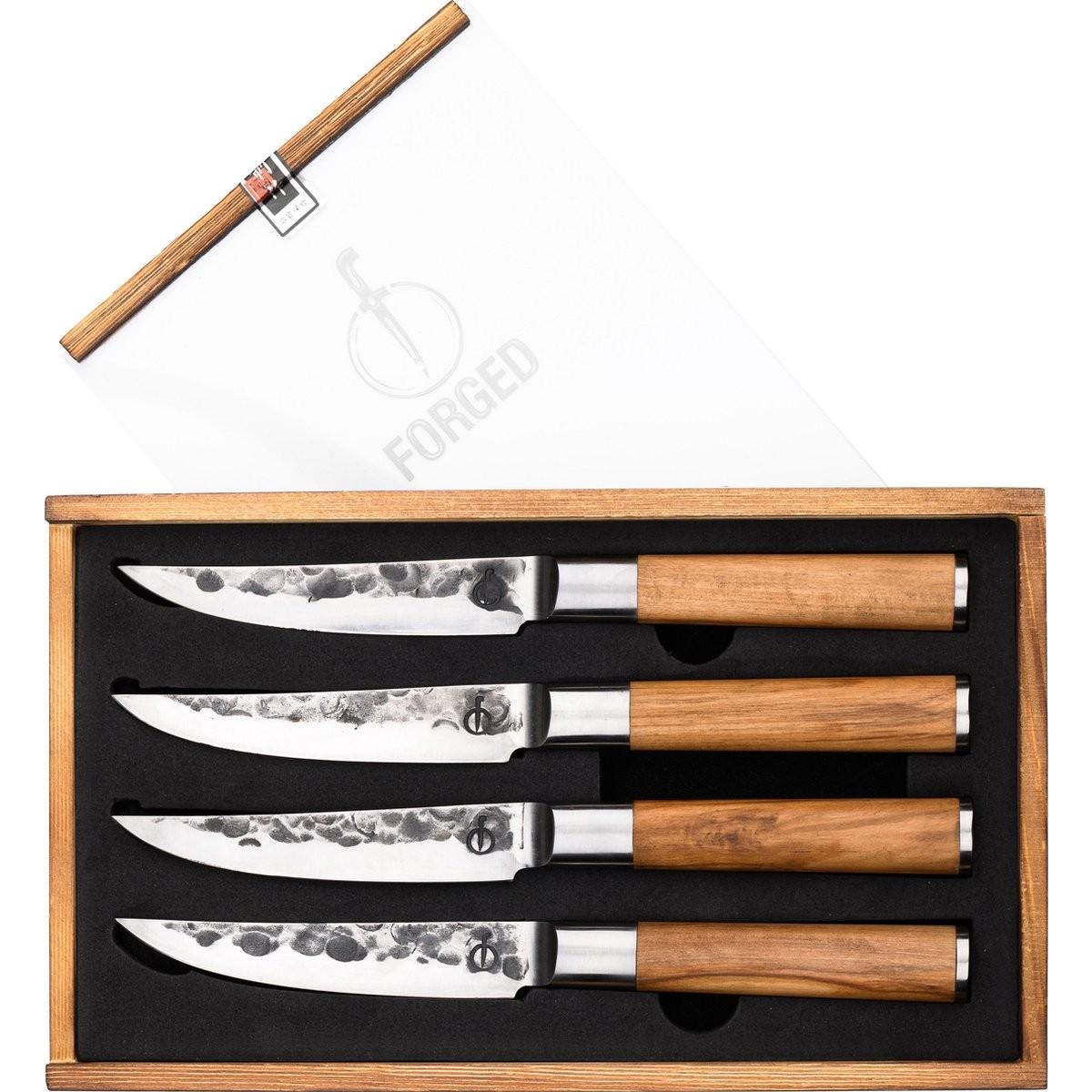 Forged Steakmesser-Set (4 Stück, Messer) (OliveSteakmes)
