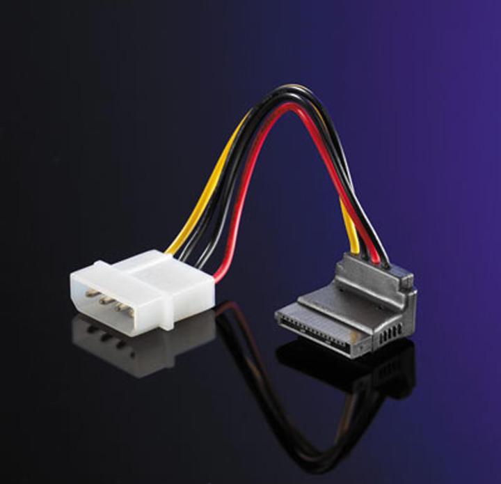 Actual product image Roline Adapter cable 4 pin HDD / SATA, angled