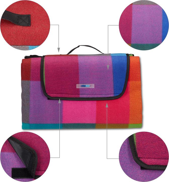 Immagine prodotto Relaxdays Coperta da picnic a quadri