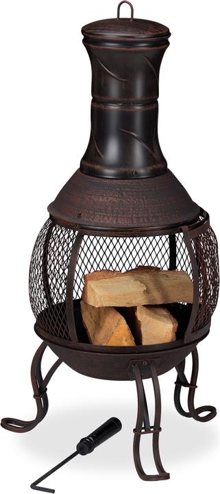 Relaxdays Brasero mexicain, rouge-bronze