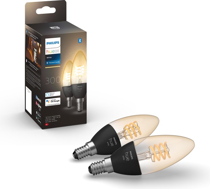 Actual product image Philips Hue White (E14, 4.50 W, 300 lm, 2 x, G)