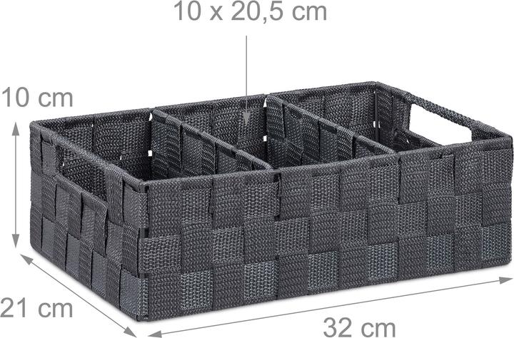 Immagine prodotto Relaxdays Contenitore, scomparti (32 cm, 1x)