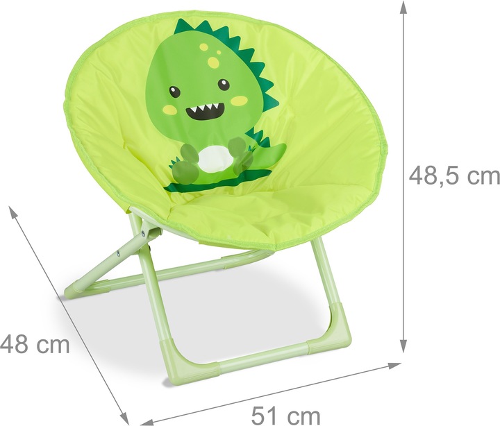 Actual product image Relaxdays Foldable Kids Moon Chair, Camping Seat (High chair)