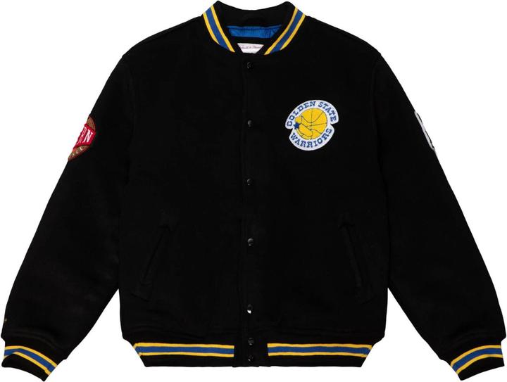 Actual product image Mitchell & Ness M&N Heavyweight Wool Varsity Veste - Golden State Warriors (L)