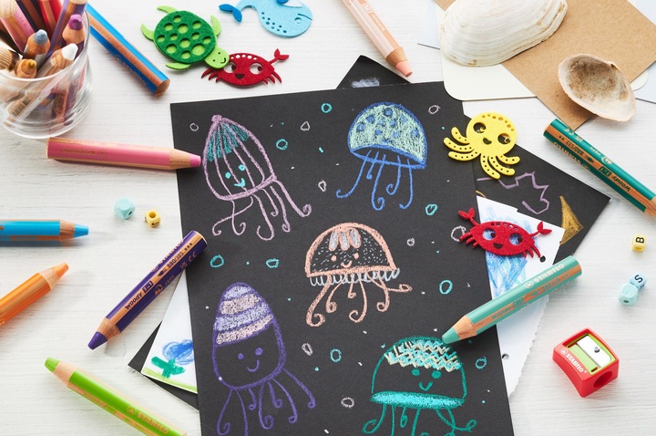 Actual product image STABILO woody 3 in 1 coloured pencil (Cyan blue, 1 x)