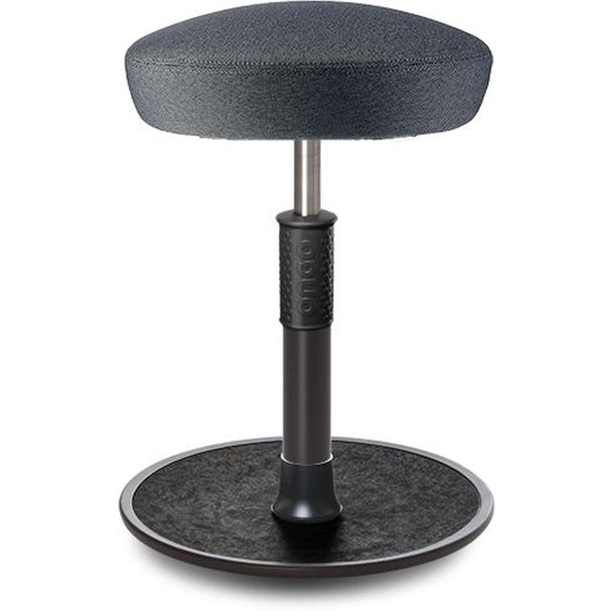 Ongo, Bürostuhl, Sitz- Stehhocker Free Regular Hutsitz Camira Rivet Anthrazit schwarz /schwarz