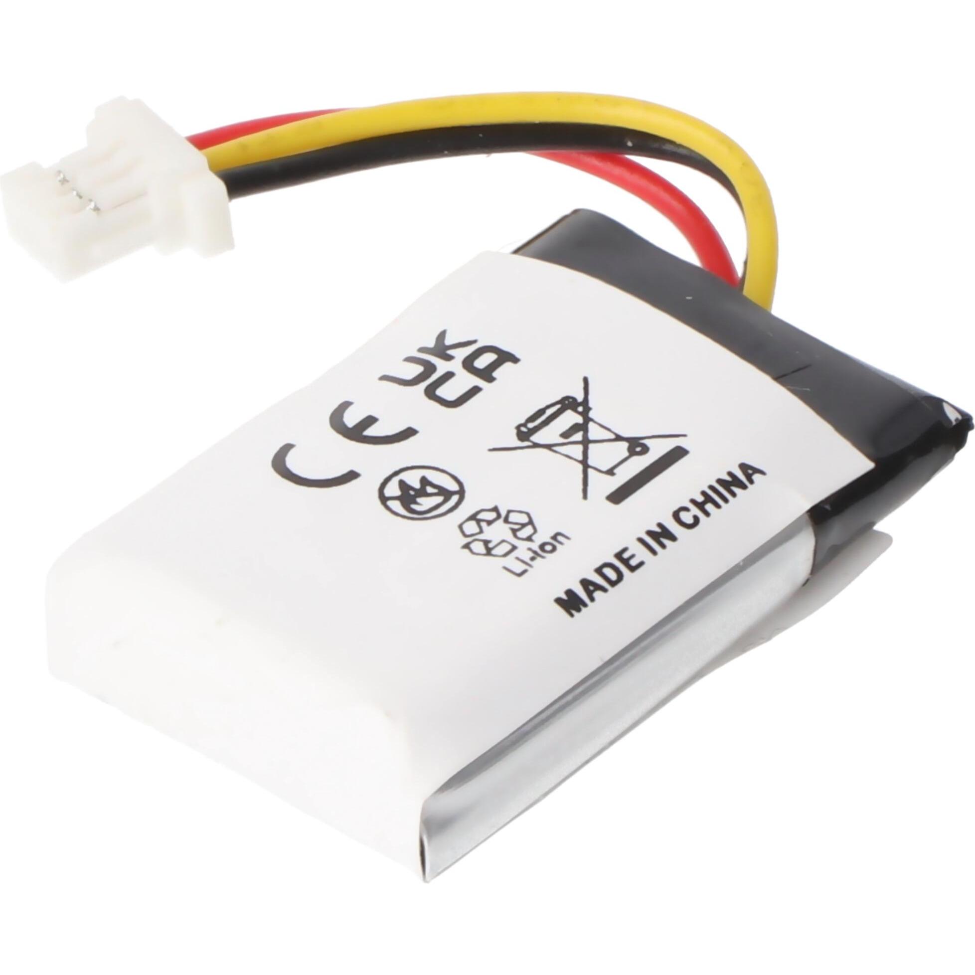 AccuCell Akku passend für PLANTRONICS CS540, C565 Li-Polymer 3.7V 140mAh 0.5Wh mit 3-poligem Stecker (CS540), Kopfhörer ...