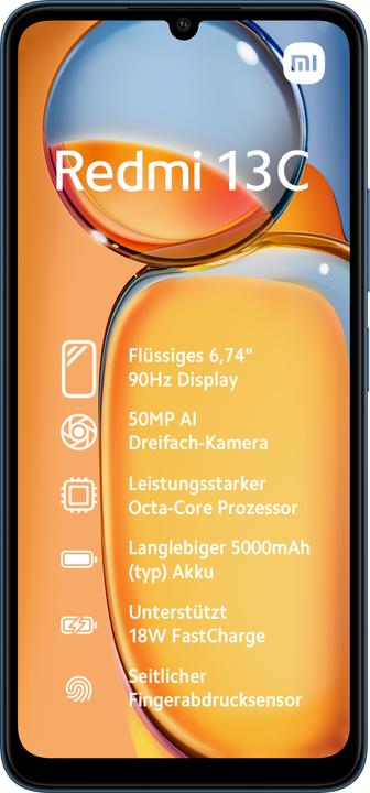 Produktbild Xiaomi Redmi 13C (128 GB, Blue, 6.74", Dual SIM, 4G)