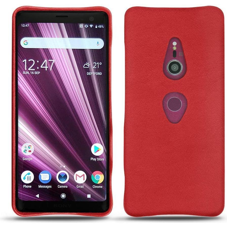 Noreve Lederschutzhülle (Sony Xperia XZ3), Smartphone Hülle, Rot