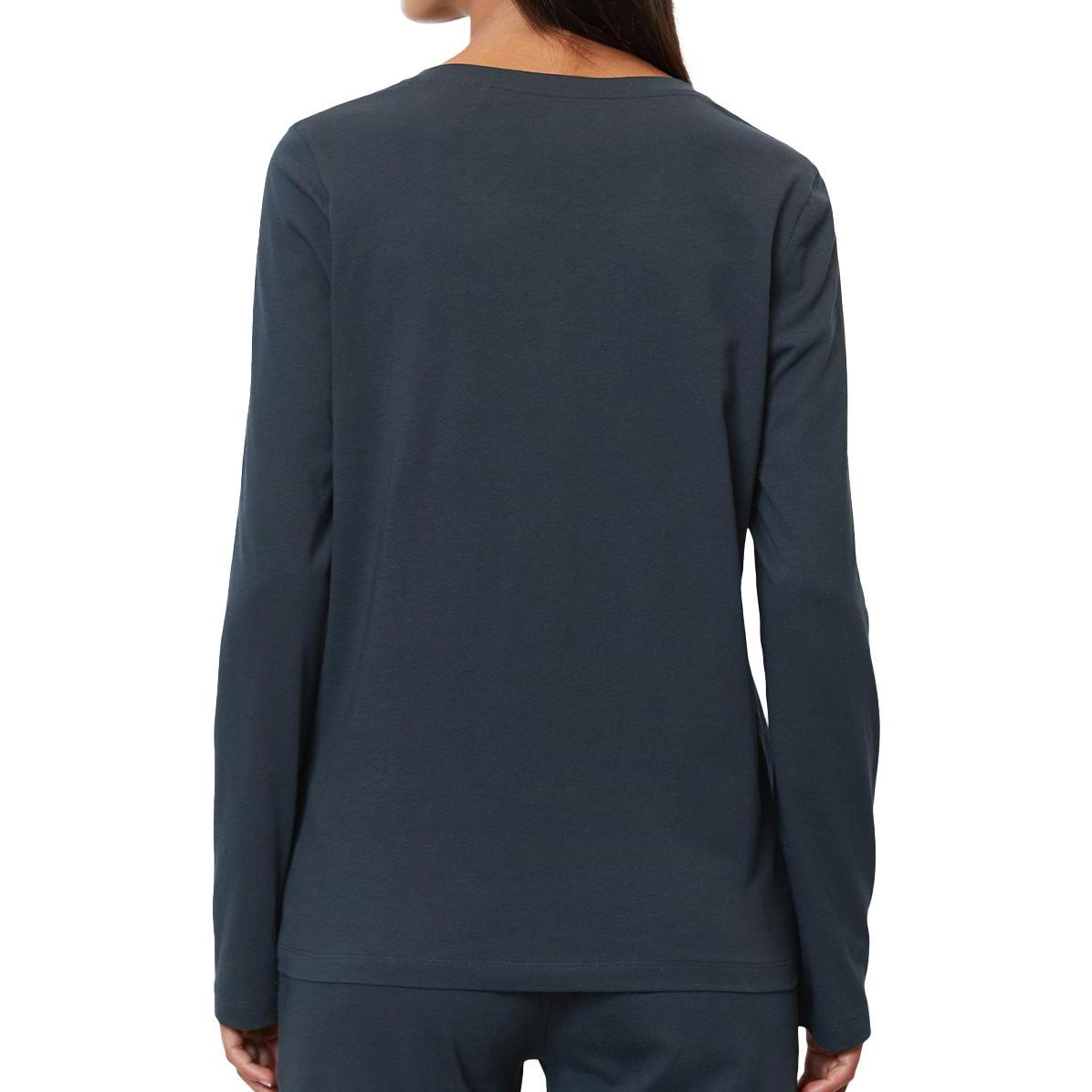 Thumbnail - Marc O'Polo, Damen, Pyjama, Longsleeve Mix & Match Cotton, Blau, (M)