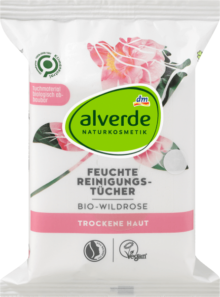 dm alverde Organic Wild Rose Cleansing Wipes (Cleaning cloths)