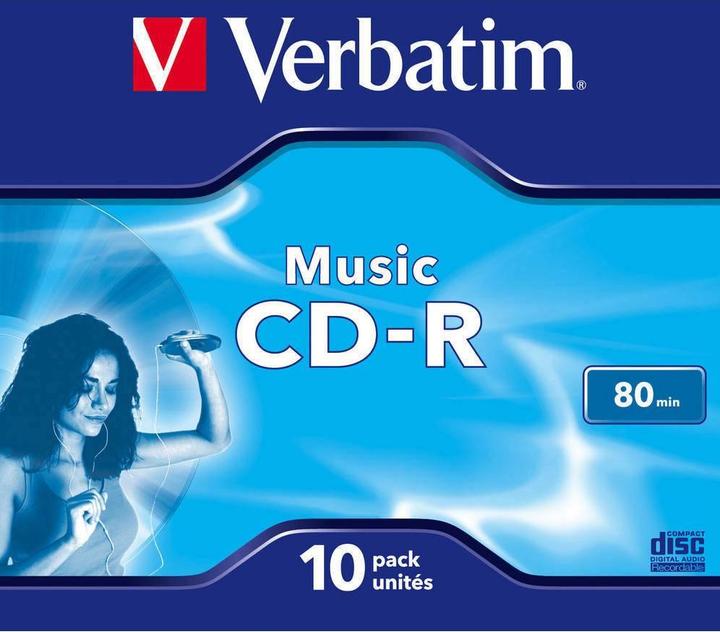 Image du produit Verbatim CD-R audio, 700MB/80Min, 16x (10 x)