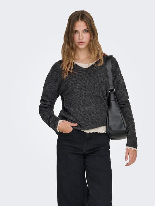 Actual product image Only V-neck knitted sweater (M)