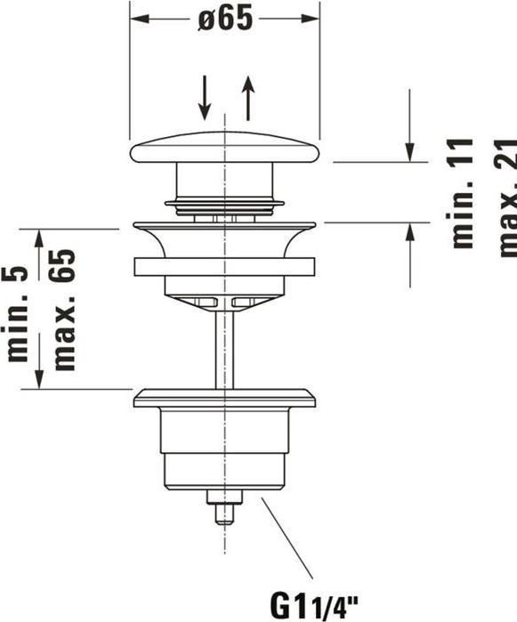 Produktbild Duravit Push-Open Ventil