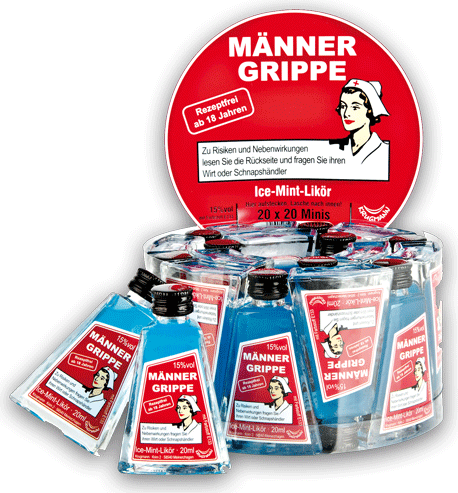Immagine prodotto Männer Grippe Shot Ice - Menta - Liquore BOX / Germania (20 x 2 cl)