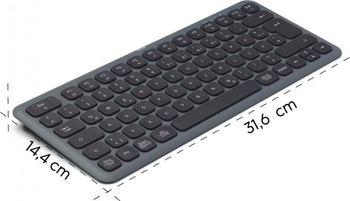 Actual product image Hama WK-500 Mehrgeräte-Tastatur Schwarz-Grau (US, Wireless)