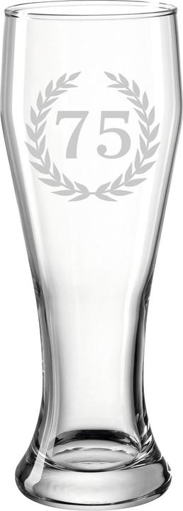 Produktbild Luxentu Weissbierglas mit Gravur 75. Jubiläum (0.50 l, 1 x)