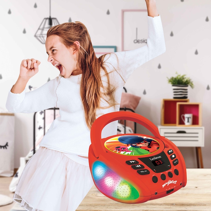 Image du produit Lexibook Lecteur CD Bluetooth Miraculous avec effets lumineux
