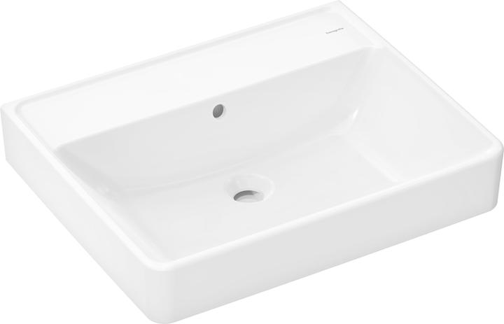 Produktbild hansgrohe Xanuia Q Aufsatzwaschtisch, ohne Hahnloch, mit Überlauf, geschliffen, 600x480mm, weiss