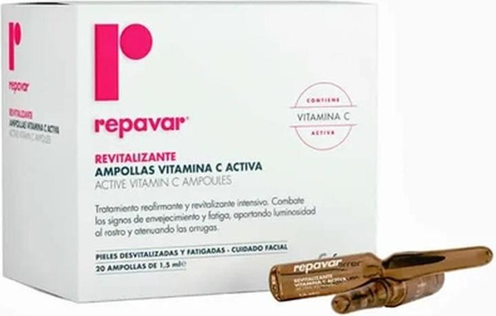 Actual product image Repavar Revitalize Active Vitamin C Ampoules 20 Units - Antiaging, Intense Revitalising and Firming